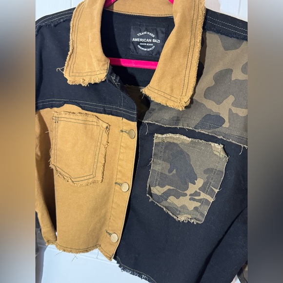 American Bazi - Cropped Patch Camo Jacket - Picture 4 of 7